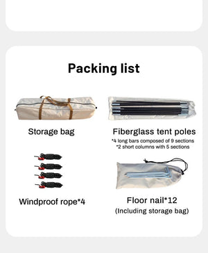 Tente dôme d'extérieur / auvent de camping surdimensionné pour 8 à 12 personnes "Sonuto - Big Dome" - Planète Rando