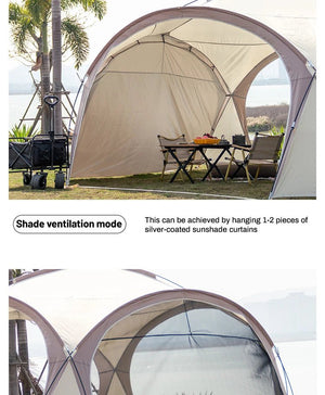 Tente dôme d'extérieur / auvent de camping surdimensionné pour 8 à 12 personnes "Sonuto - Big Dome" - Planète Rando