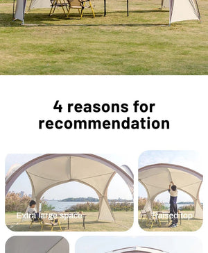Tente dôme d'extérieur / auvent de camping surdimensionné pour 8 à 12 personnes "Sonuto - Big Dome" - Planète Rando