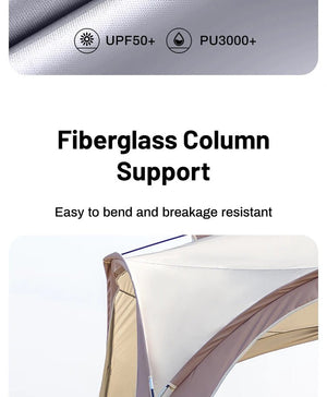 Tente dôme d'extérieur / auvent de camping surdimensionné pour 8 à 12 personnes "Sonuto - Big Dome" - Planète Rando