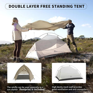 Tente double - parois de bivouac ultra - légère 2 personnes & autoportante à partir de 1,36kg "Naturehike - Cloud Up Pro" - Planète Rando