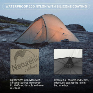 Tente double - parois de bivouac ultra - légère 2 personnes & autoportante à partir de 1,36kg "Naturehike - Cloud Up Pro" - Planète Rando