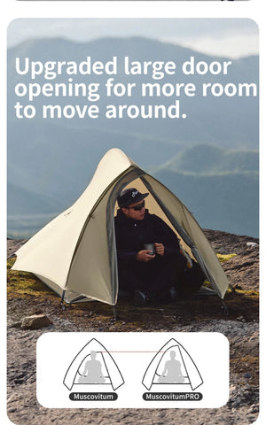 Tente double - parois de bivouac ultra - légère 2 personnes & autoportante à partir de 1,36kg "Naturehike - Cloud Up Pro" - Planète Rando