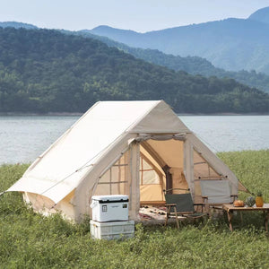 Tente gonflable familiale pour 2 à 4 personnes 6,3m2 avec fenêtre de toit en tissu Oxford 420D "Youqi - Glamping 6.3" - Planète Rando