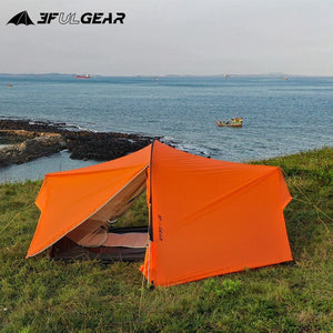 Tente hybride double - parois pour le bivouac / camping avec large espace intérieur 1,9kg "3F UL GEAR - SHELL 2" - Planète Rando