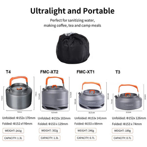 Théière de randonnée, bouilloire, cafetière 0,7L / 1,3L avec filtre "Fire Maple - FMC - XT2" - Planète Rando