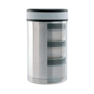 Thermos alimentaire en inox à double paroi pour solides avec housse "Laken - P1 series" - Planète Rando