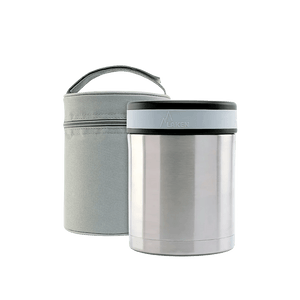 Thermos alimentaire en inox à double paroi pour solides avec housse "Laken - P1 series" - Planète Rando