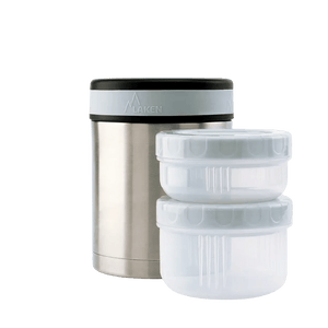 Thermos alimentaire en inox à double paroi pour solides avec housse "Laken - P1 series" - Planète Rando