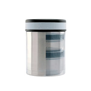 Thermos alimentaire en inox à double paroi pour solides avec housse "Laken - P1 series" - Planète Rando