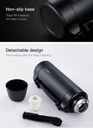 Thermos en acier inoxydable de 1200/1500ml "FEIJIAN - FS12009A Military" - Planète Rando