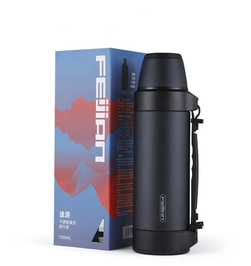 Thermos en acier inoxydable de 1200/1500ml "FEIJIAN - FS12009A Military" - Planète Rando