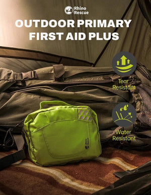 Trousse de premiers secours avec 38 configurations adapté au camping et voyage à partir de 580g "RHINO RESCUE - Outdoor Camping First Aid Kit" - Planète Rando