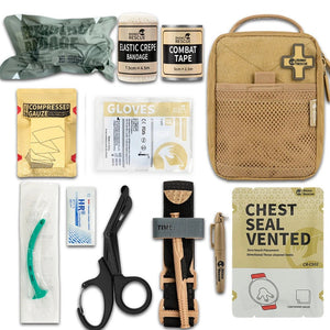 Trousse de premiers secours, pochette médicale IFAK pour la randonnée & les activités militaire "RHINO RESCUE - CR - 004M" - Planète Rando
