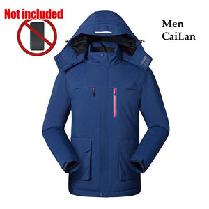 Veste chauffante / parka thermique d'hiver à 3 zones pour homme "Taurus - Smtx05" - Planète Rando