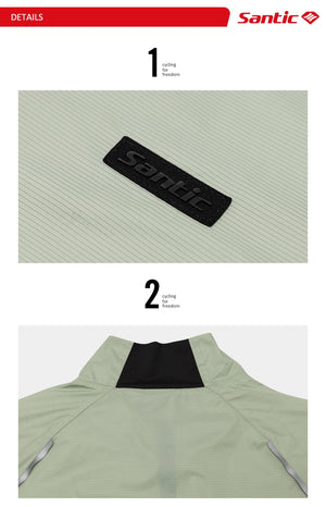 Veste / coupe - vent de cyclisme anti - UV UPF50+ "Santic - M3C07039" - Planète Rando