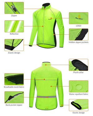 Veste / coupe - Vent imperméable réfléchissant pour le cyclisme & course à pieds "WOSAWE - BC220" - Planète Rando