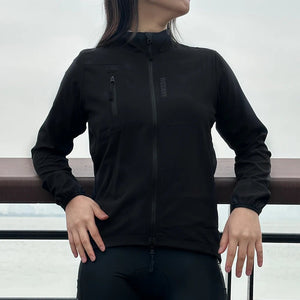 Veste de cyclisme coupe-vent pour femme "WOSAWE - BT242" - Noir / M | Planète Rando