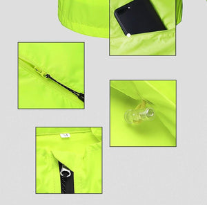 Veste de cyclisme réfléchissante et coupe - vent pour homme UPF50+ "QUESHARK - QE240" - Planète Rando