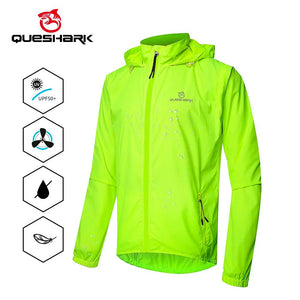 Veste de cyclisme réfléchissante et coupe - vent pour homme UPF50+ "QUESHARK - QE240" - Planète Rando
