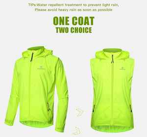 Veste de cyclisme réfléchissante et coupe - vent pour homme UPF50+ "QUESHARK - QE240" - Planète Rando