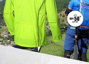 Veste de cyclisme réfléchissante et coupe - vent pour homme UPF50+ "QUESHARK - QE240" - Planète Rando