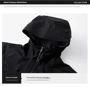 Veste de randonnée/ hardshell thermoscellée tissu imperméable PUL 3 couches anti - composite unisexe "Storm Jocker" - Planète Rando
