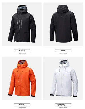 Veste de randonnée/ hardshell thermoscellée tissu imperméable PUL 3 couches anti - composite unisexe "Storm Jocker" - Planète Rando