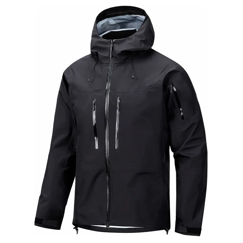 Veste de randonnée/ hardshell thermoscellée tissu imperméable PUL 3 couches anti - composite unisexe "Storm Jocker" - Planète Rando