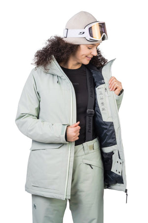 Veste de ski / hardshell montagne pour femme avec membrane Resstex 10 000mm et isolation Duratherm classic "Hannah − MERILA FD" - Planète Rando