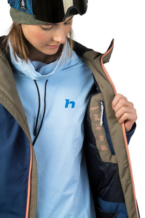 Veste / Hardhsell avec membrane Resstex 10 000mm et technologie Duratherm classic "Hannah − MAKY COL" - Planète Rando