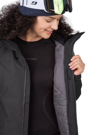 Veste imperméable avec membrane Resstex & Duratherm classic "Hannah − PEPPER" - Planète Rando