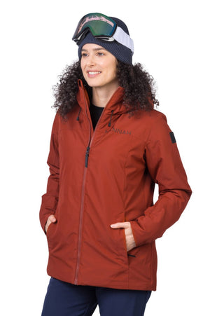 Veste imperméable avec membrane Resstex & Duratherm classic "Hannah − PEPPER" - Planète Rando