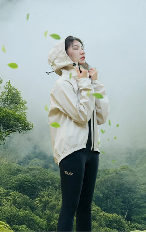 Veste imperméable et respirante à capuche pour le cyclisme unisexe UPF50+ "ROCKBROS - YPY024" - Planète Rando