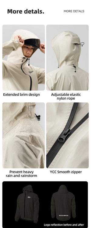Veste imperméable et respirante à capuche pour le cyclisme unisexe UPF50+ "ROCKBROS - YPY024" - Planète Rando