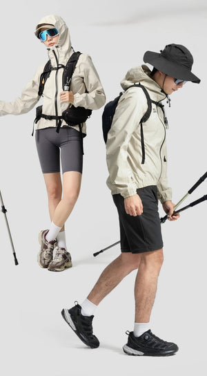 Veste imperméable et respirante à capuche pour le cyclisme unisexe UPF50+ "ROCKBROS - YPY024" - Planète Rando