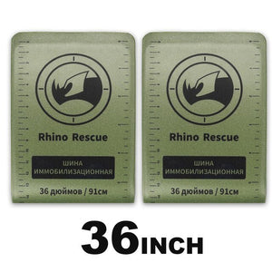 Attelle médicale de premiers secours 160g "Rhinos Rescue - Splint" - Vert foncé / 36 pouces | Planète Rando