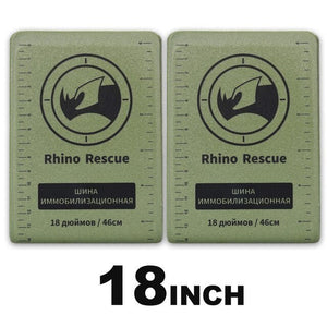 Attelle médicale de premiers secours 160g "Rhinos Rescue - Splint" - Vert foncé / 18 pouces | Planète Rando