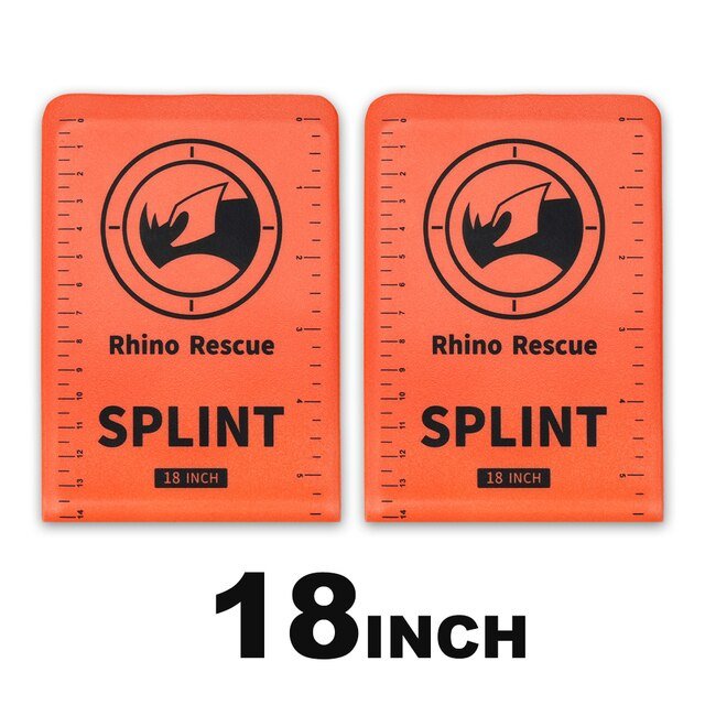Attelle médicale de premiers secours 160g "Rhinos Rescue - Splint" - Orange / 18 pouces | Planète Rando