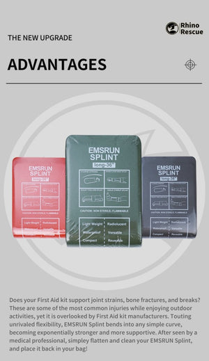 Attelle médicale de premiers secours 160g "Rhinos Rescue - Splint" - | Planète Rando