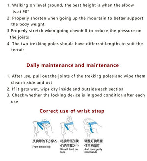 Bâton de randonnée / marche nordique ultraléger en fibre de carbone 340g "Aricxi - Flip Locks Ultralight" - | Planète Rando