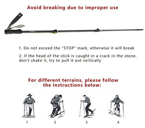 Bâton de randonnée / marche nordique ultraléger en fibre de carbone 340g "Aricxi - Flip Locks Ultralight" - | Planète Rando