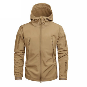 Blouson tactique, polaire / softshell à capuche imperméable pour homme "NANCY TINO - Tactical" - | Planète Rando