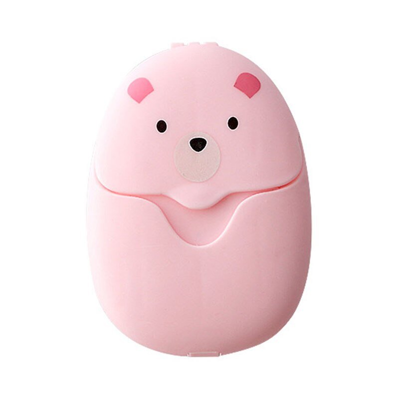 Boîte de 50 feuilles de savon jetable pour la randonnée ou le camping 40g "XBSoap - Mini-cute" - Rose | Planète Rando