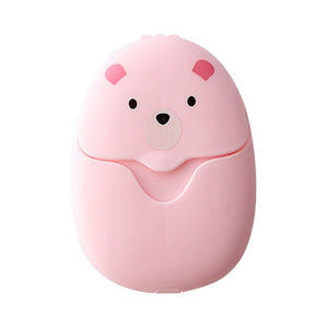 Boîte de 50 feuilles de savon jetable pour la randonnée ou le camping 40g "XBSoap - Mini-cute" - Rose | Planète Rando