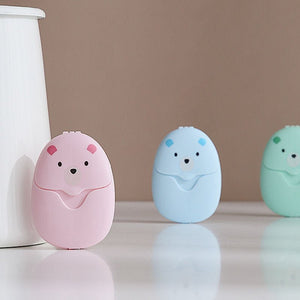 Boîte de 50 feuilles de savon jetable pour la randonnée ou le camping 40g "XBSoap - Mini-cute" - | Planète Rando