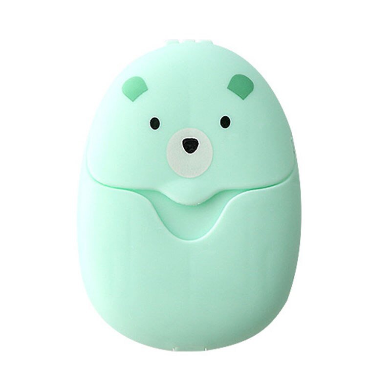 Boîte de 50 feuilles de savon jetable pour la randonnée ou le camping 40g "XBSoap - Mini-cute" - Vert | Planète Rando