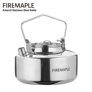 Bouilloire / théière de camping en acier inoxydable (Inox) de haute qualité 0,8l / 295g "Fire-Maple - S304" - | Planète Rando