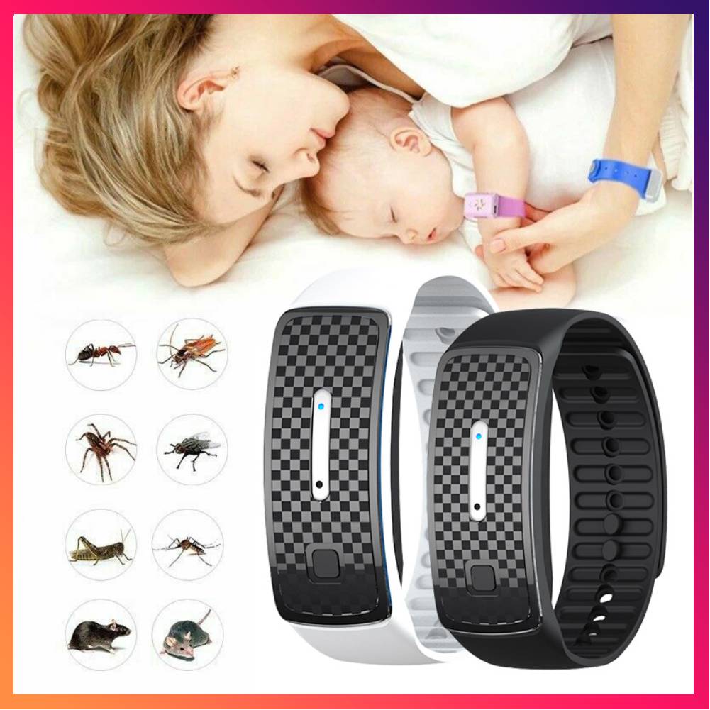 Bracelet répulsif de moustiques à ultrasons / ondes bioniques 37g "Mosquito Repellent - M30" - | Planète Rando