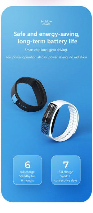 Bracelet répulsif de moustiques à ultrasons / ondes bioniques 37g "Mosquito Repellent - M30" - | Planète Rando